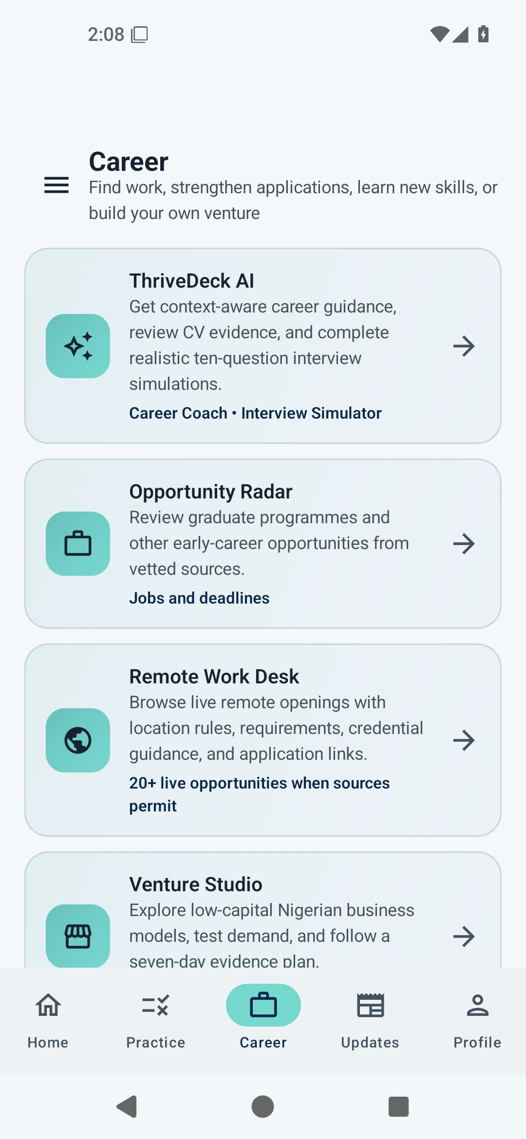 ThriveDeck Career hub