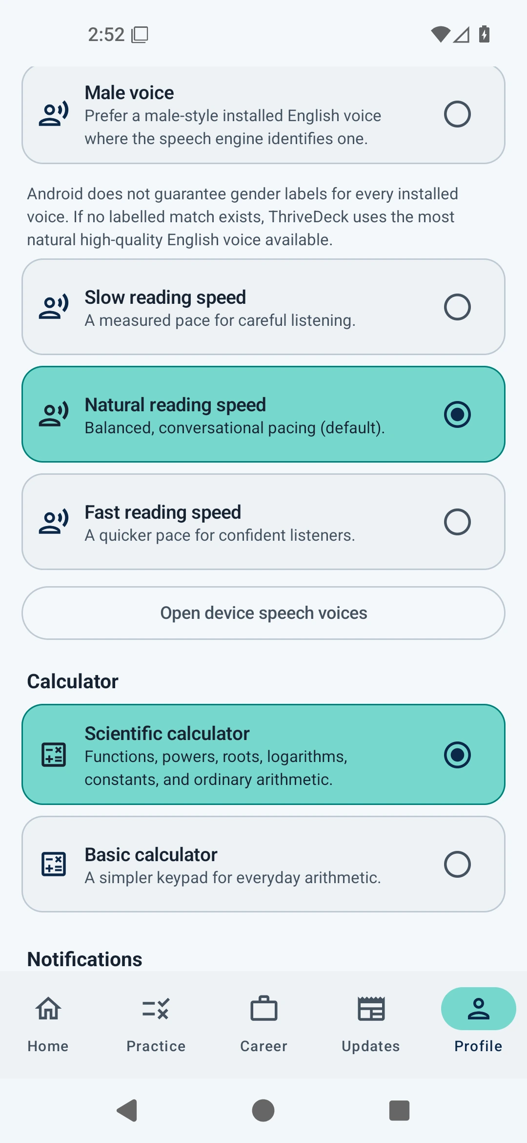 ThriveDeck privacy and notification settings